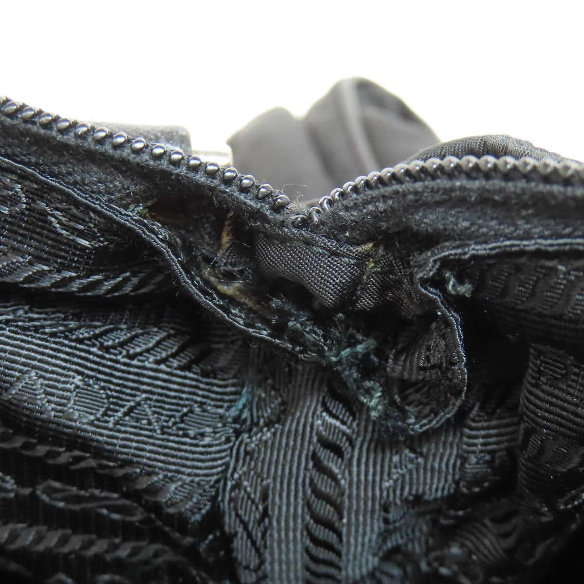 PRADA Shoulder Bag Nylon black logoMetal