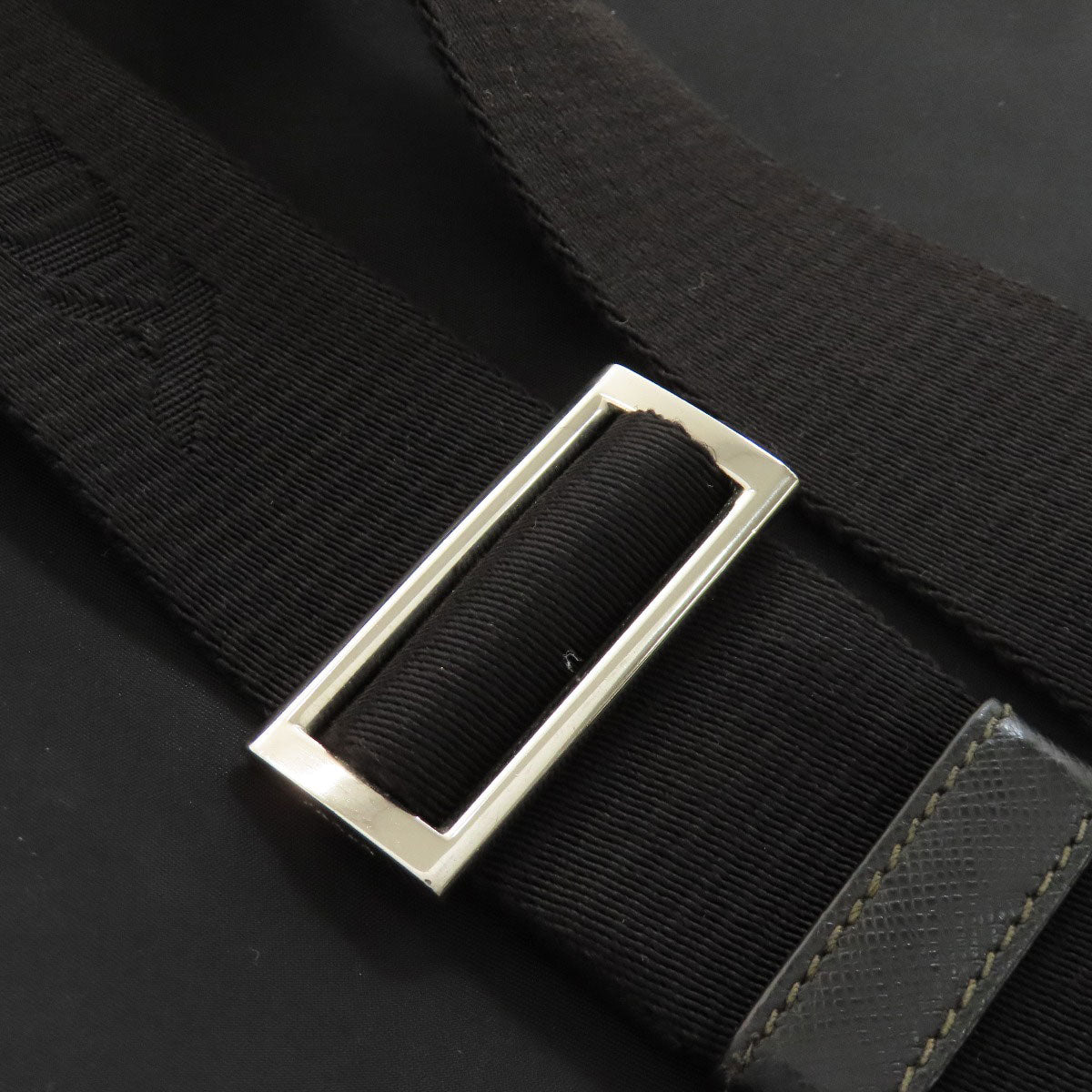 PRADA Shoulder Bag Nylon black logoMetal