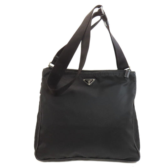 PRADA Shoulder Bag Nylon black logoMetal