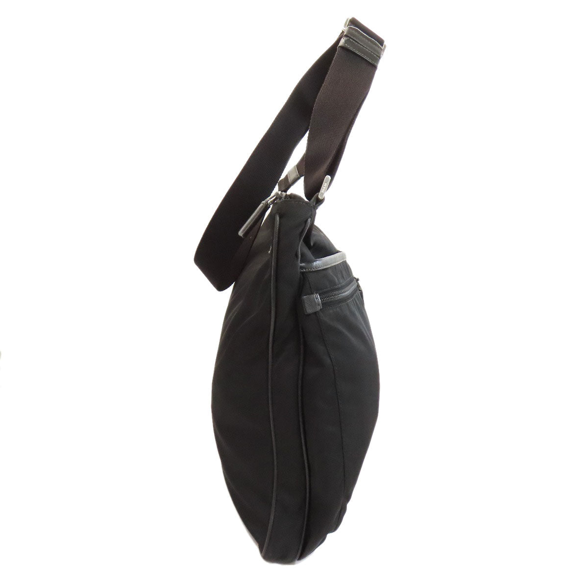 PRADA Shoulder Bag Nylon black logoMetal