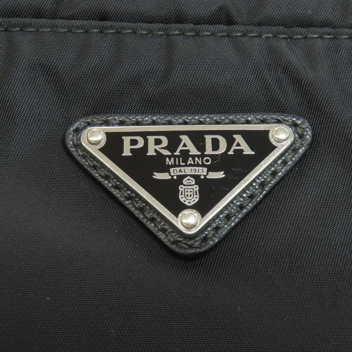 PRADA Shoulder Bag Nylon black logoMetal
