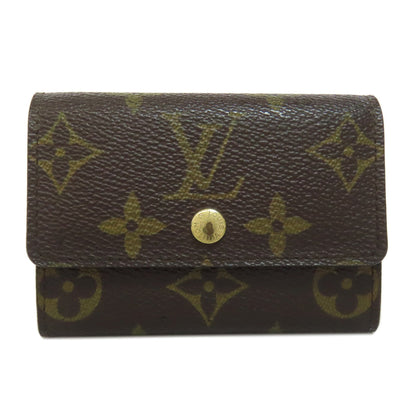 LOUIS VUITTON Coin case M61930 Monogram canvas Brown Portonet Plat Women(Unisex) Used Authentic