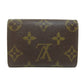 LOUIS VUITTON Coin case M61930 Monogram canvas Brown Portonet Plat Women(Unisex) Used Authentic