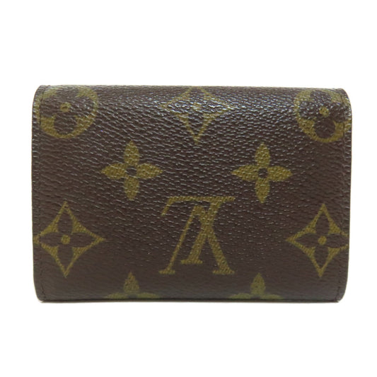 LOUIS VUITTON Coin case M61930 Monogram canvas Brown Portonet Plat Women(Unisex) Used Authentic