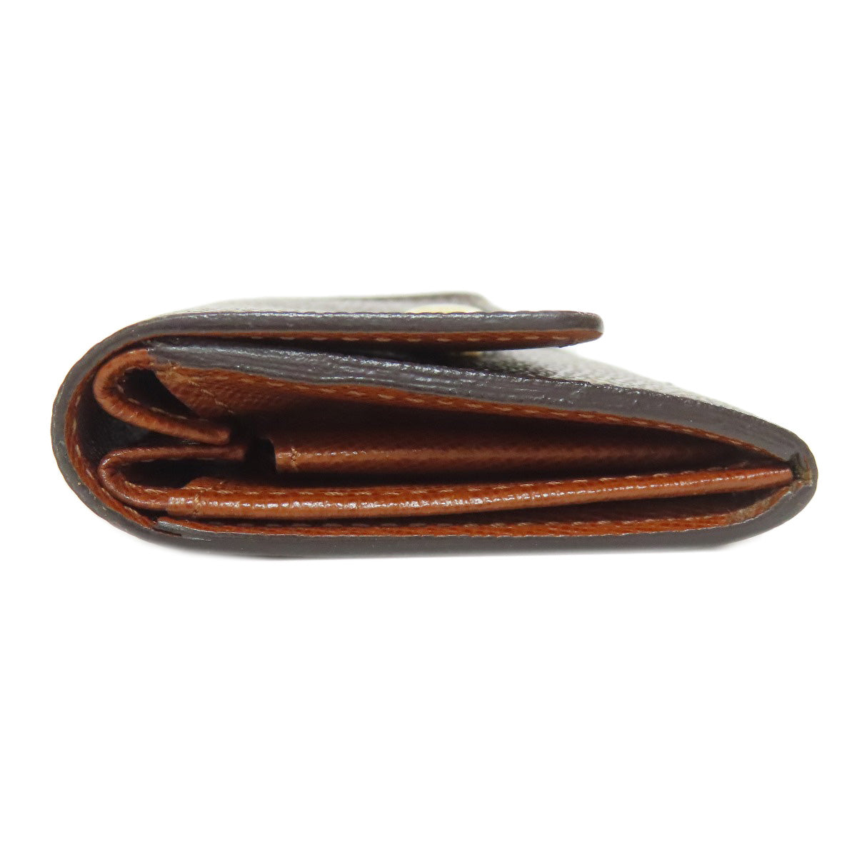 LOUIS VUITTON Coin case M61930 Monogram canvas Brown Portonet Plat Women(Unisex) Used Authentic