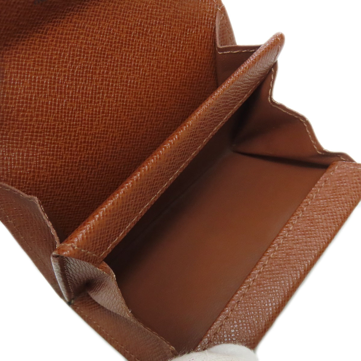 LOUIS VUITTON Coin case M61930 Monogram canvas Brown Portonet Plat Women(Unisex) Used Authentic