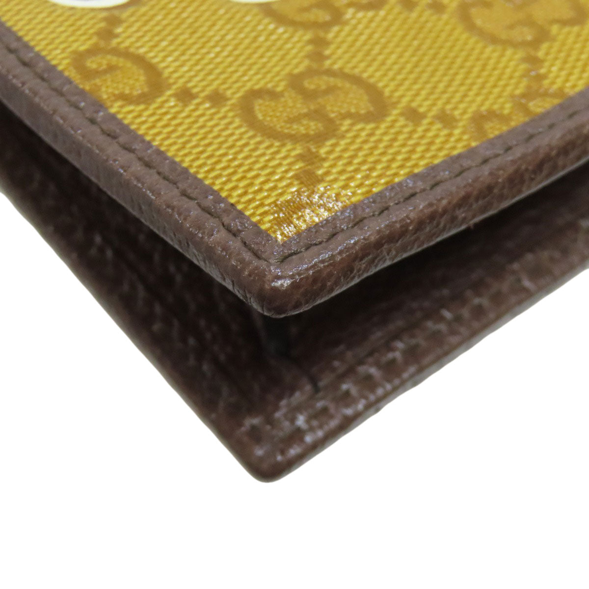 GUCCI Accessory pouch 702203 PVC Brown GG Crystal Adidas Collaboration Phone Pouch Women Used Authentic