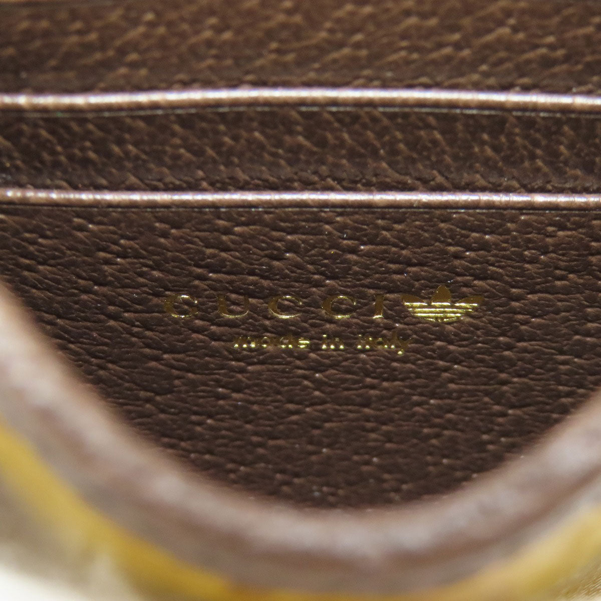 GUCCI Accessory pouch 702203 PVC Brown GG Crystal Adidas Collaboration Phone Pouch Women Used Authentic