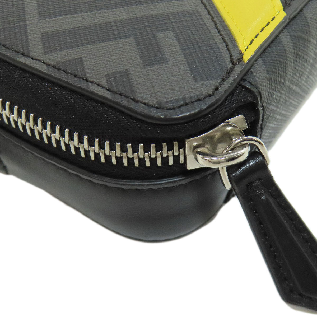 FENDI Shoulder Bag leather gray Mini Shoulder