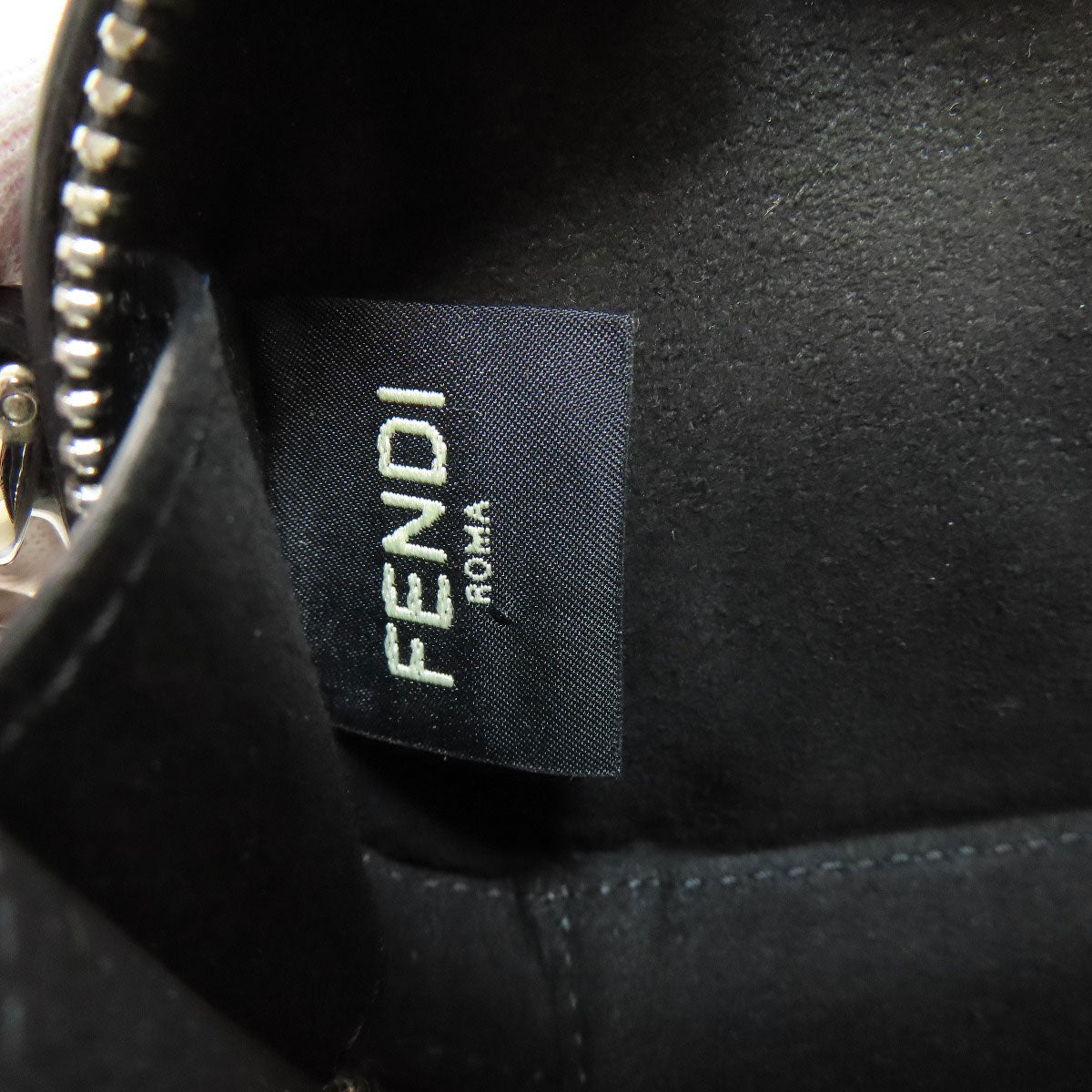FENDI Shoulder Bag leather gray Mini Shoulder