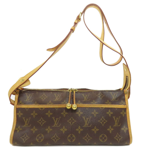 LOUIS VUITTON Shoulder Bag M40008 Monogram canvas Brown Popancourt Ron Women Used Authentic