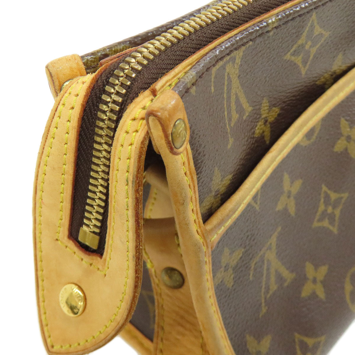 LOUIS VUITTON Shoulder Bag M40008 Monogram canvas Brown Popancourt Ron Women Used Authentic