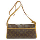 LOUIS VUITTON Shoulder Bag M40008 Monogram canvas Brown Popancourt Ron Women Used Authentic