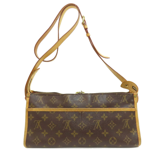 LOUIS VUITTON Shoulder Bag M40008 Monogram canvas Brown Popancourt Ron Women Used Authentic