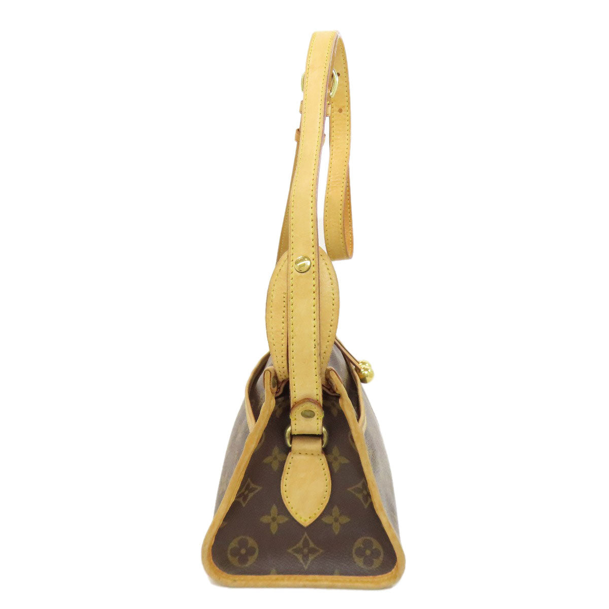 LOUIS VUITTON Shoulder Bag M40008 Monogram canvas Brown Popancourt Ron Women Used Authentic