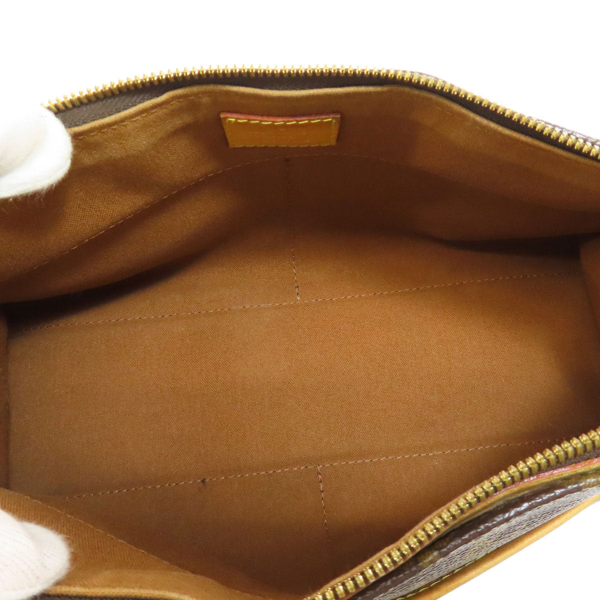 LOUIS VUITTON Shoulder Bag M40008 Monogram canvas Brown Popancourt Ron Women Used Authentic
