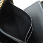 CELINE Bifold Wallet leather black logo Women Used Authentic