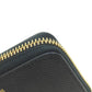 CELINE Bifold Wallet leather black logo Women Used Authentic