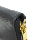 CELINE Bifold Wallet leather black logo Women Used Authentic
