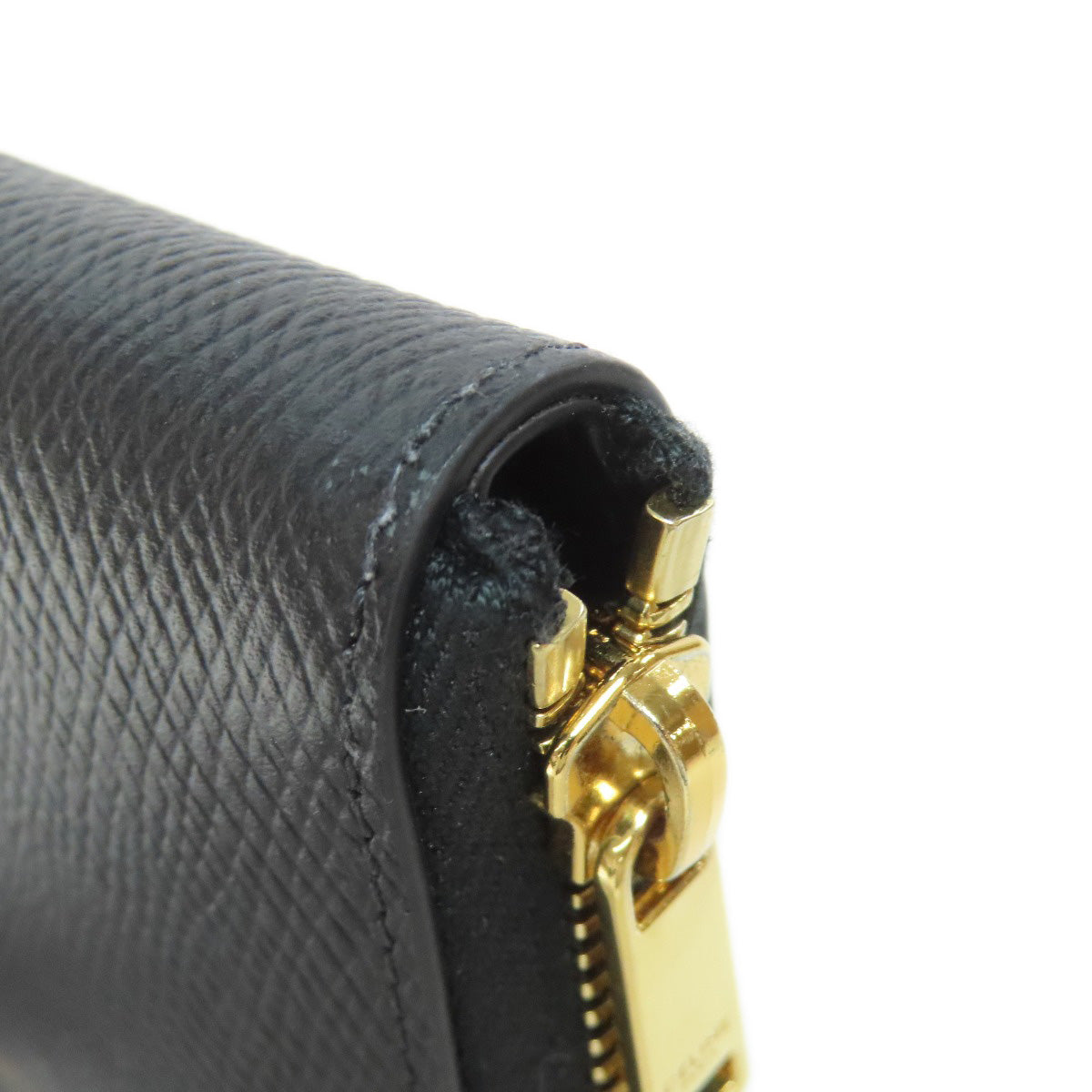 CELINE Bifold Wallet leather black logo Women Used Authentic