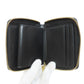 CELINE Bifold Wallet leather black logo Women Used Authentic