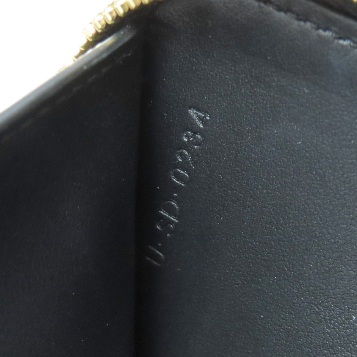 CELINE Bifold Wallet leather black logo Women Used Authentic