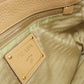 PRADA Handbag leather beige logo