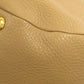 PRADA Handbag leather beige logo