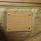 PRADA Handbag leather beige logo