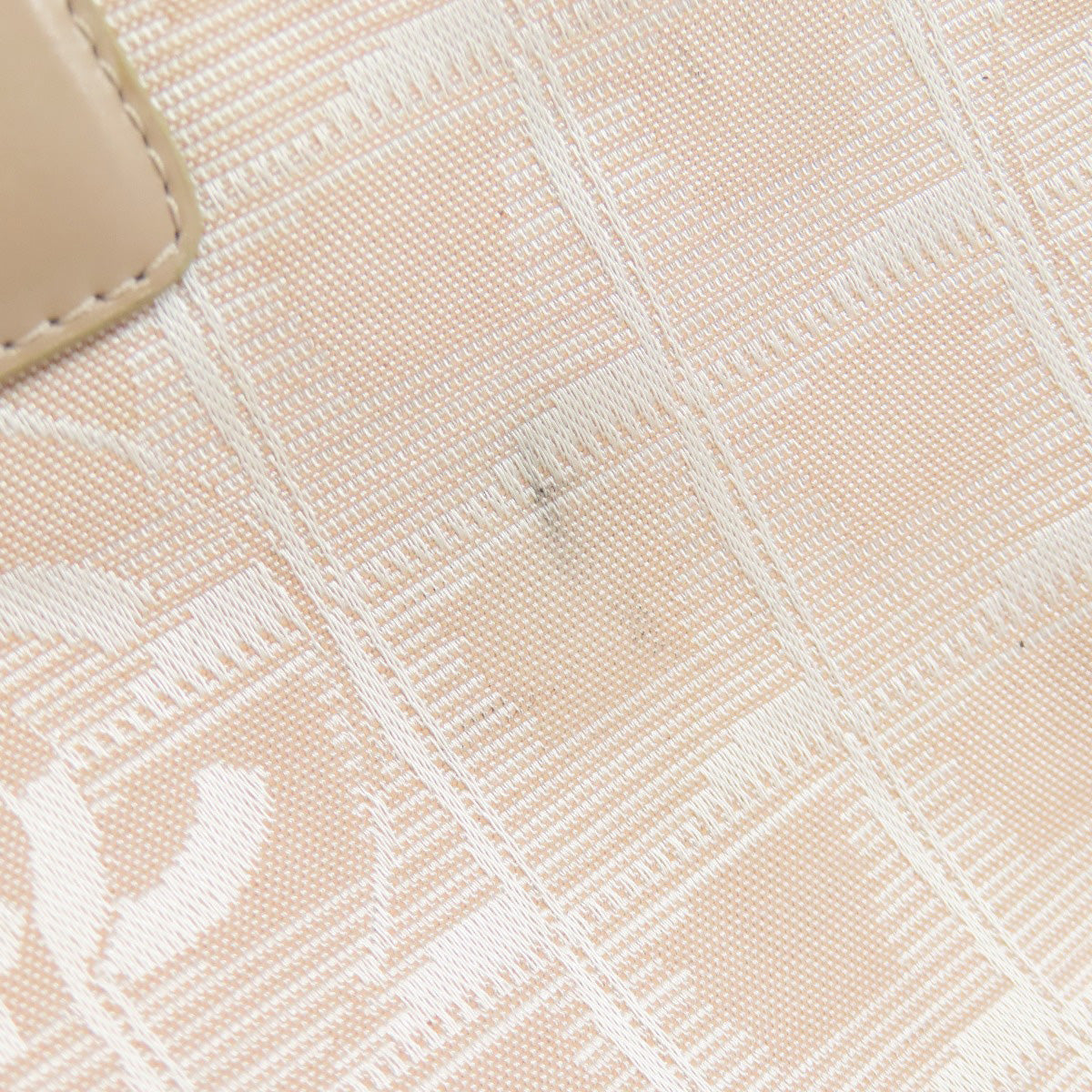 CHANEL Tote Bag Nylon jacquard beige New Travel Line MM