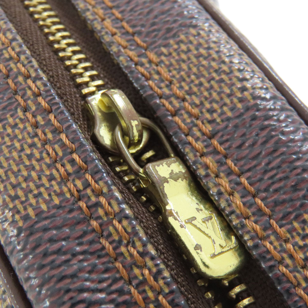 LOUIS VUITTON Shoulder Bag N51296 Damier canvas Brown Pochette Ipanema