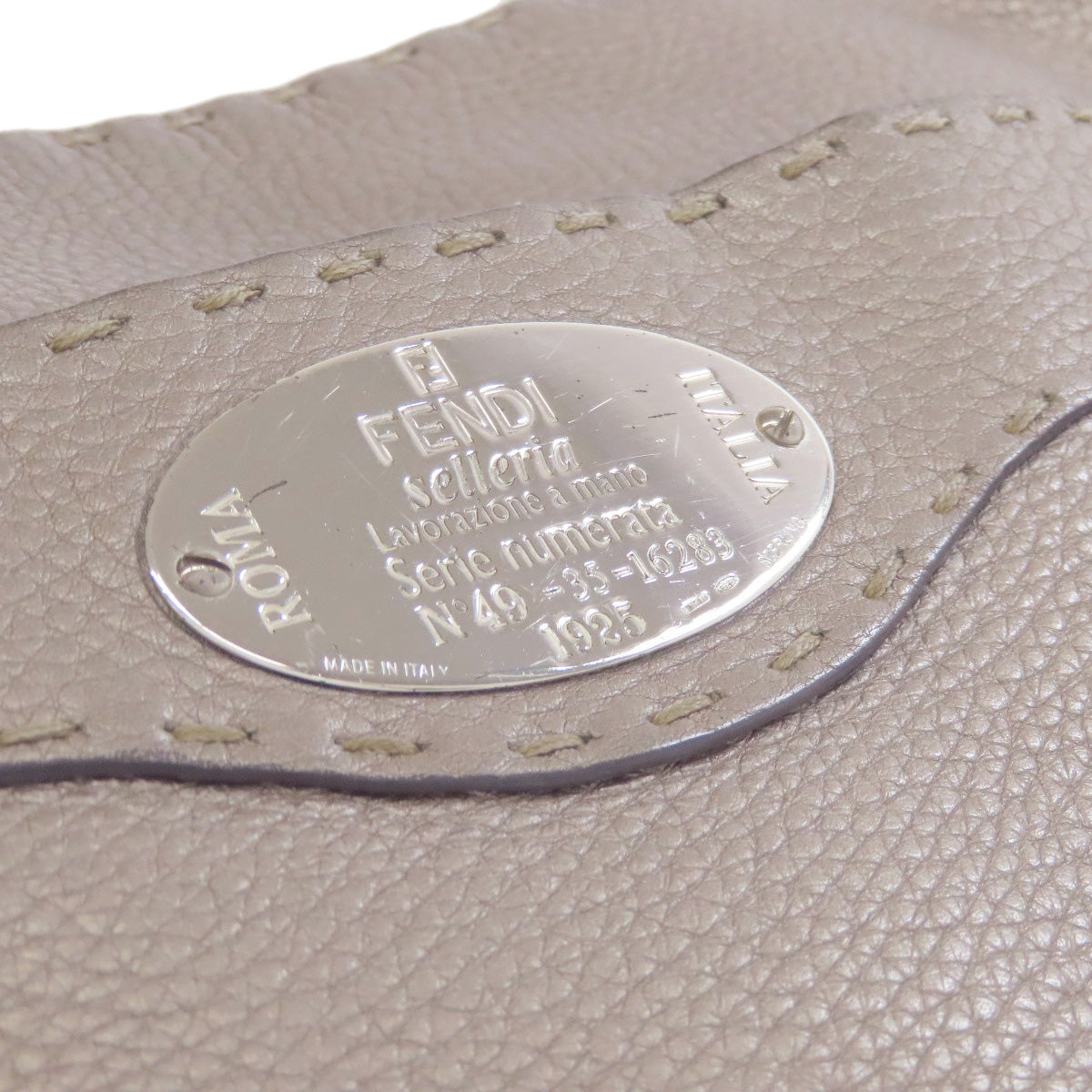 FENDI Shoulder Bag Calfskin gray Celeria