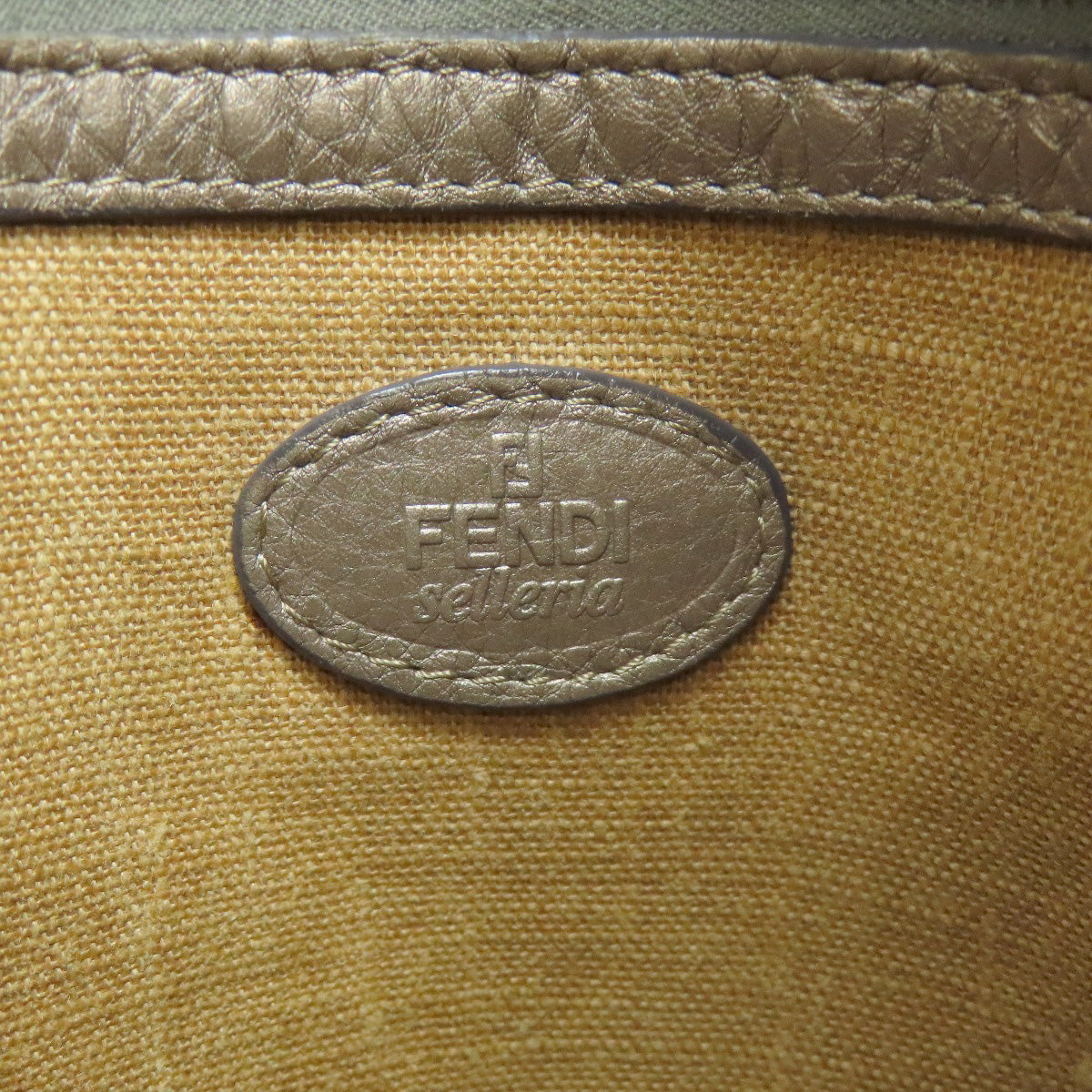 FENDI Shoulder Bag Calfskin gray Celeria