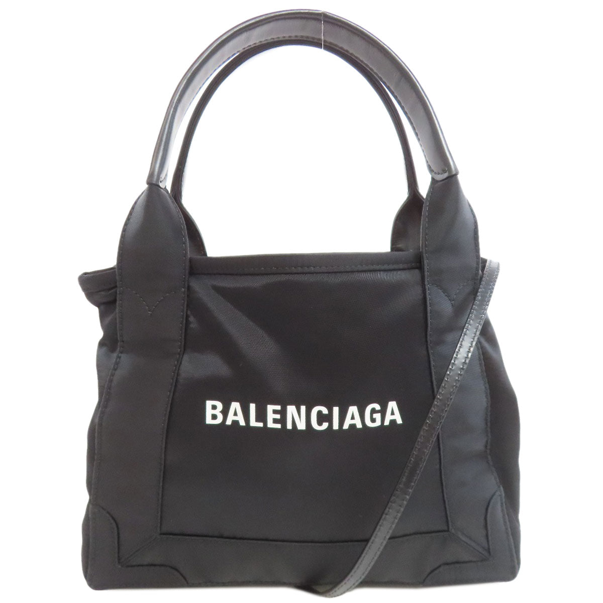 BALENCIAGA Handbag 390346 Nylon black Navy Kabas XS