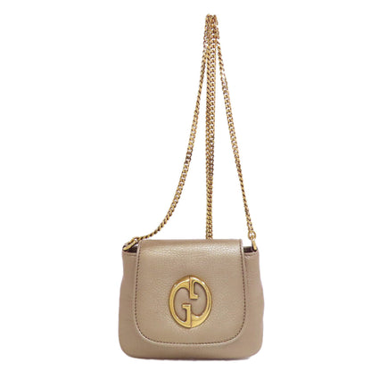 GUCCI Shoulder Bag 251821 leather gold ChainShoulder