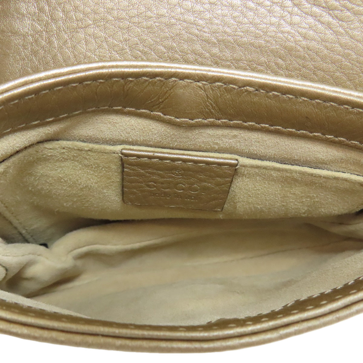 GUCCI Shoulder Bag 251821 leather gold ChainShoulder