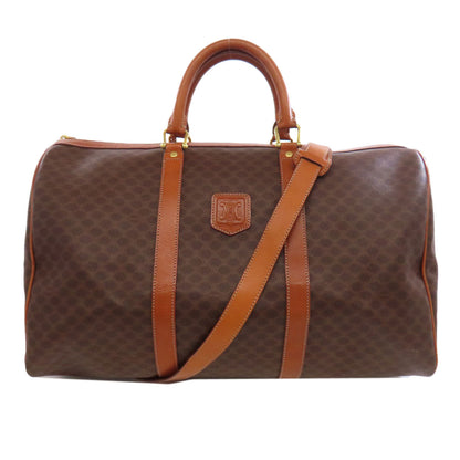 CELINE Boston Duffel bag PVC Brown Macadam Pattern