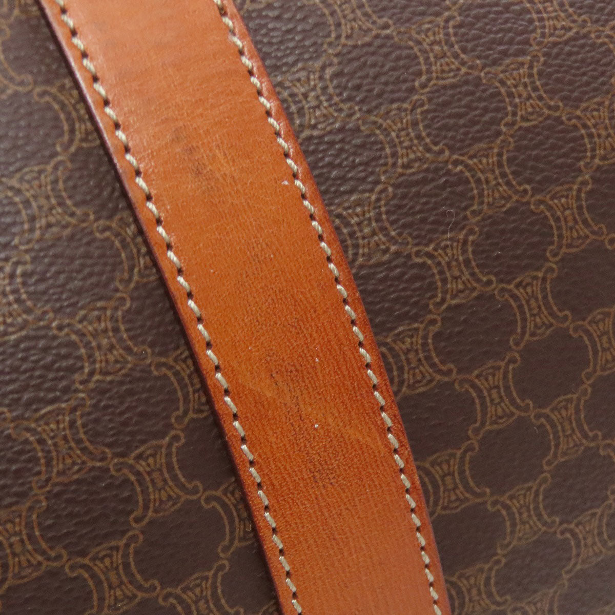 CELINE Boston Duffel bag PVC Brown Macadam Pattern