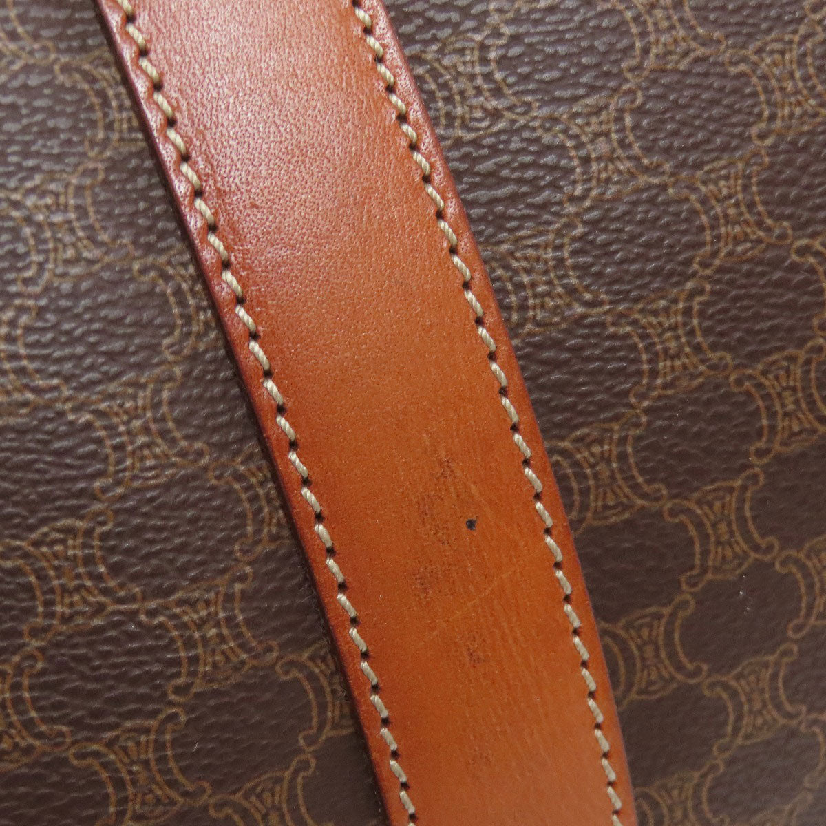 CELINE Boston Duffel bag PVC Brown Macadam Pattern