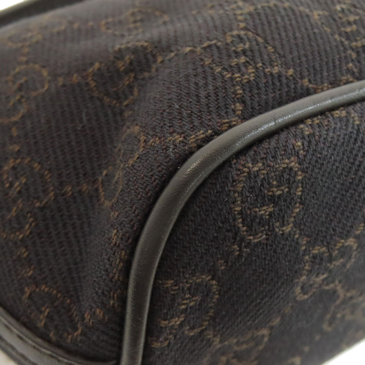 GUCCI Handbag 07198 canvas black GG pattern accessory pouch