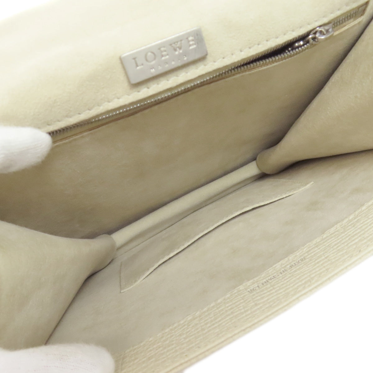 LOEWE Shoulder Bag leather white Barcelona