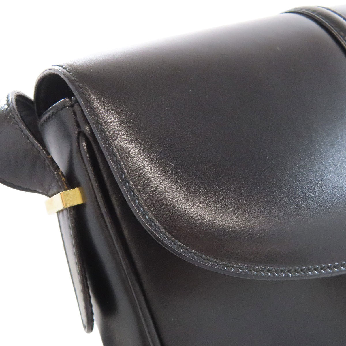 CELINE Shoulder Bag leather black logo