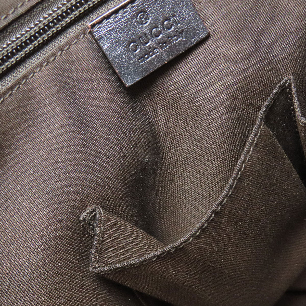 GUCCI Shoulder Bag 223665 leather Brown Diamante