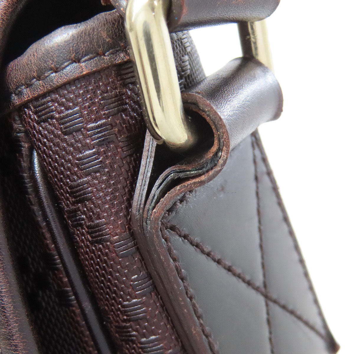 GUCCI Shoulder Bag 223665 leather Brown Diamante