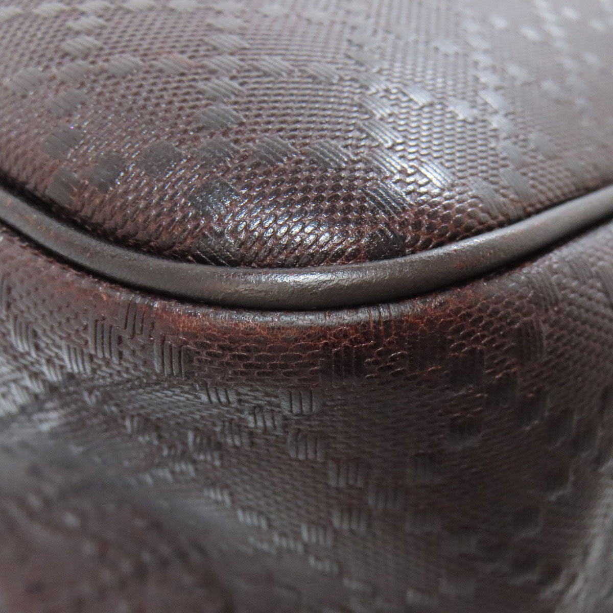 GUCCI Shoulder Bag 223665 leather Brown Diamante