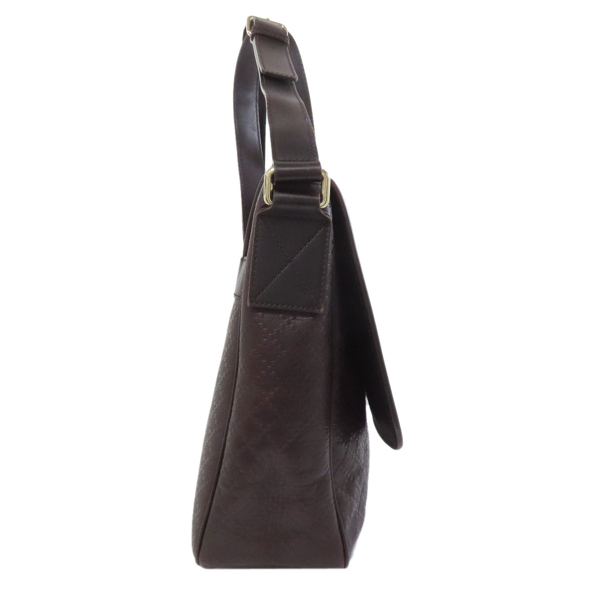 GUCCI Shoulder Bag 223665 leather Brown Diamante