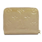 LOUIS VUITTON Coin case M91762 Vernis pink beige Zippy coin purse Women Used Authentic