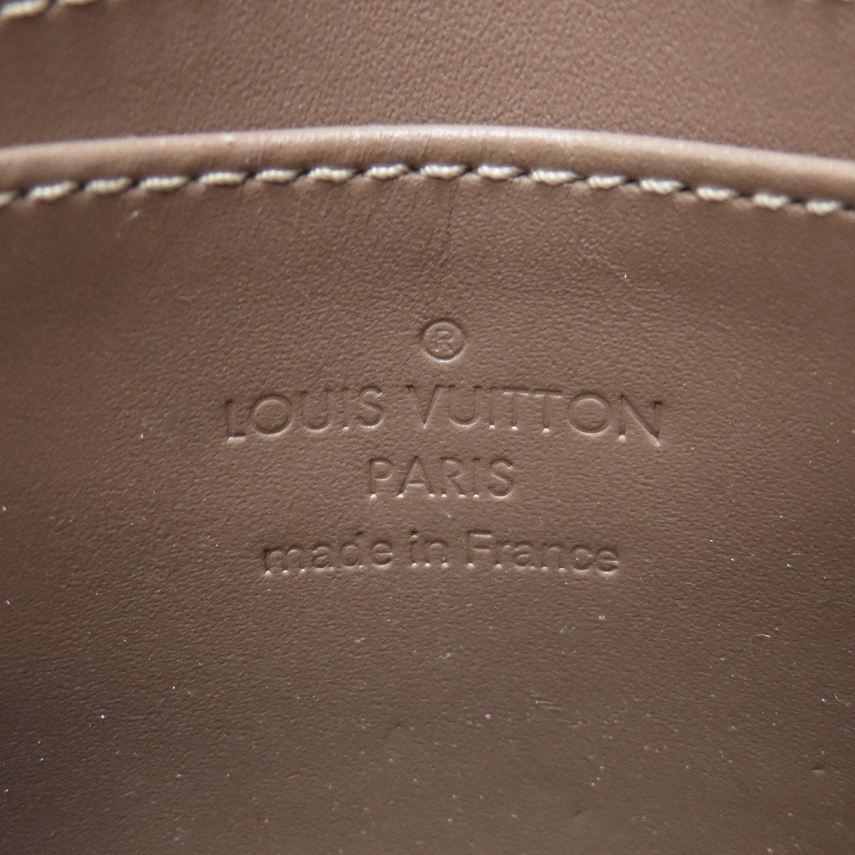 LOUIS VUITTON Coin case M91762 Vernis pink beige Zippy coin purse Women Used Authentic