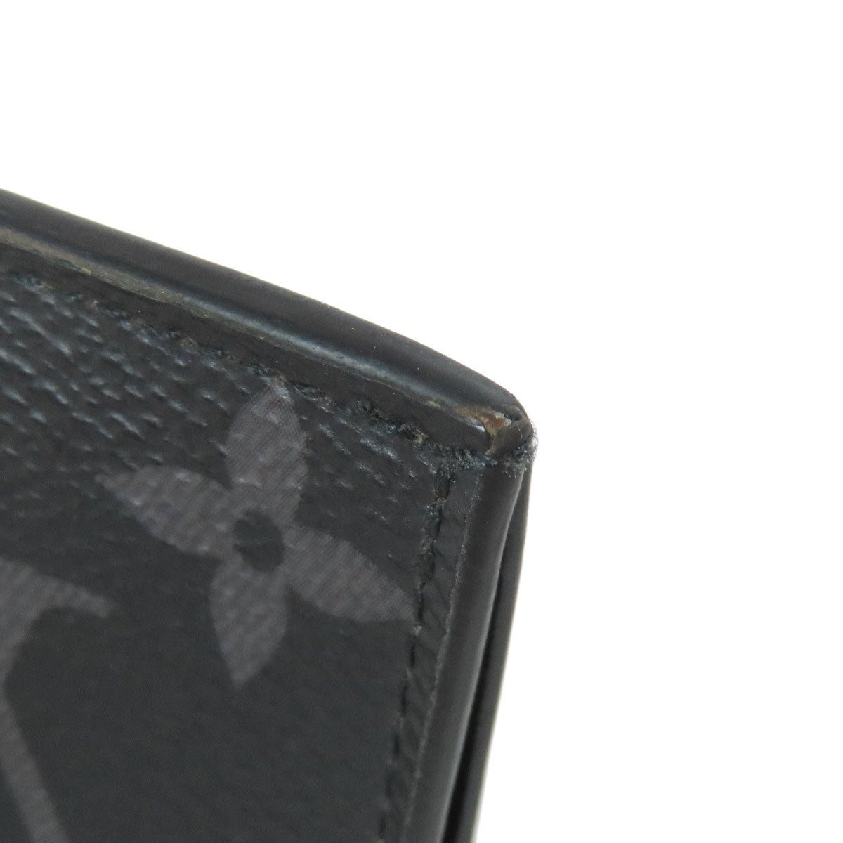 LOUIS VUITTON Coin case M80994 Monogram Eclipse black Zippy Dragonne Trunk Print Women Used Authentic