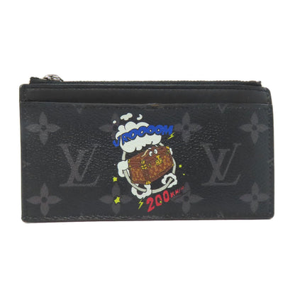 LOUIS VUITTON Coin case M80994 Monogram Eclipse black Zippy Dragonne Trunk Print Women Used Authentic